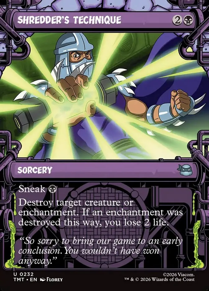 2026 Teenage Mutant Ninja Turtles Shredder's Technique #232 uncommon card image