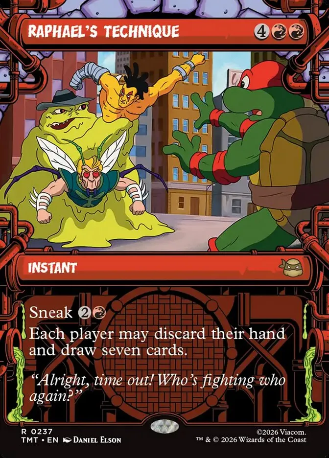 2026 Teenage Mutant Ninja Turtles Raphael's Technique #237 rare card image