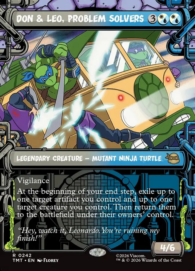 2026 Teenage Mutant Ninja Turtles Don & Leo, Problem Solvers #242 rare card image