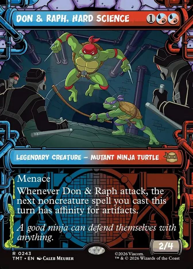 2026 Teenage Mutant Ninja Turtles Don & Raph, Hard Science #243 rare card image