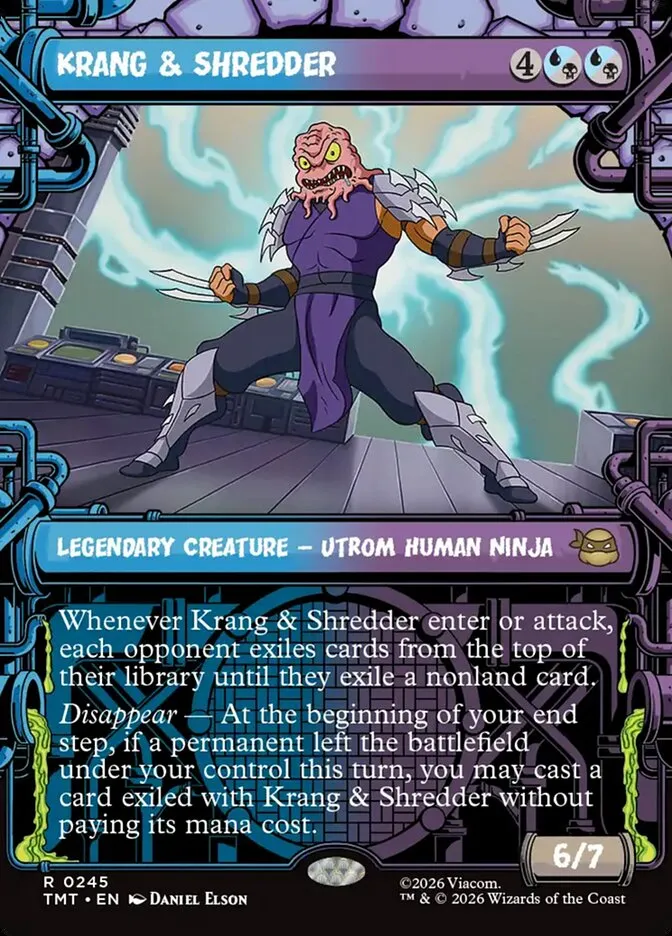 2026 Teenage Mutant Ninja Turtles Krang & Shredder #245 rare card image