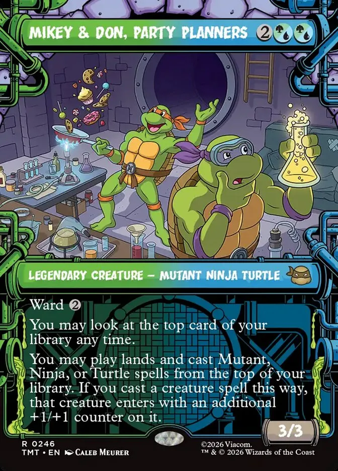 2026 Teenage Mutant Ninja Turtles Mikey & Don, Party Planners #246 rare card image