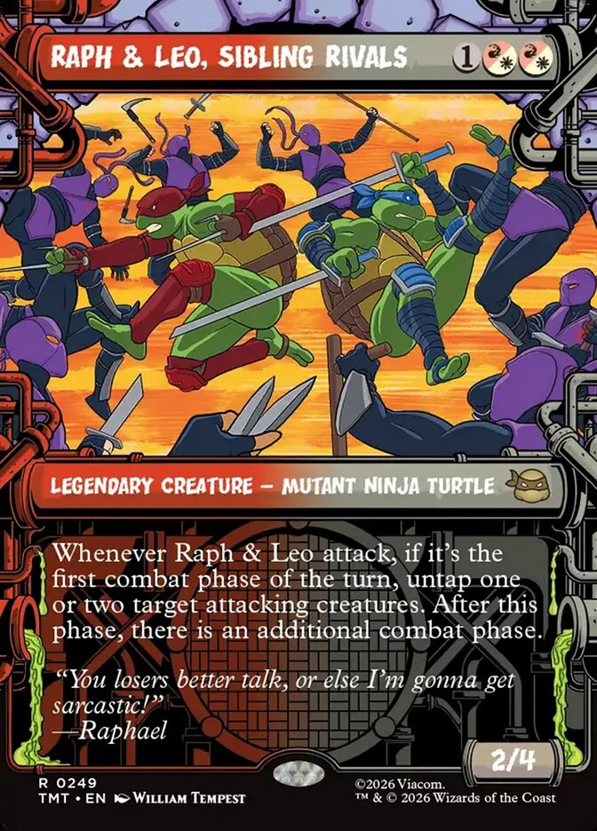 2026 Teenage Mutant Ninja Turtles Raph & Leo, Sibling Rivals #249 rare card image
