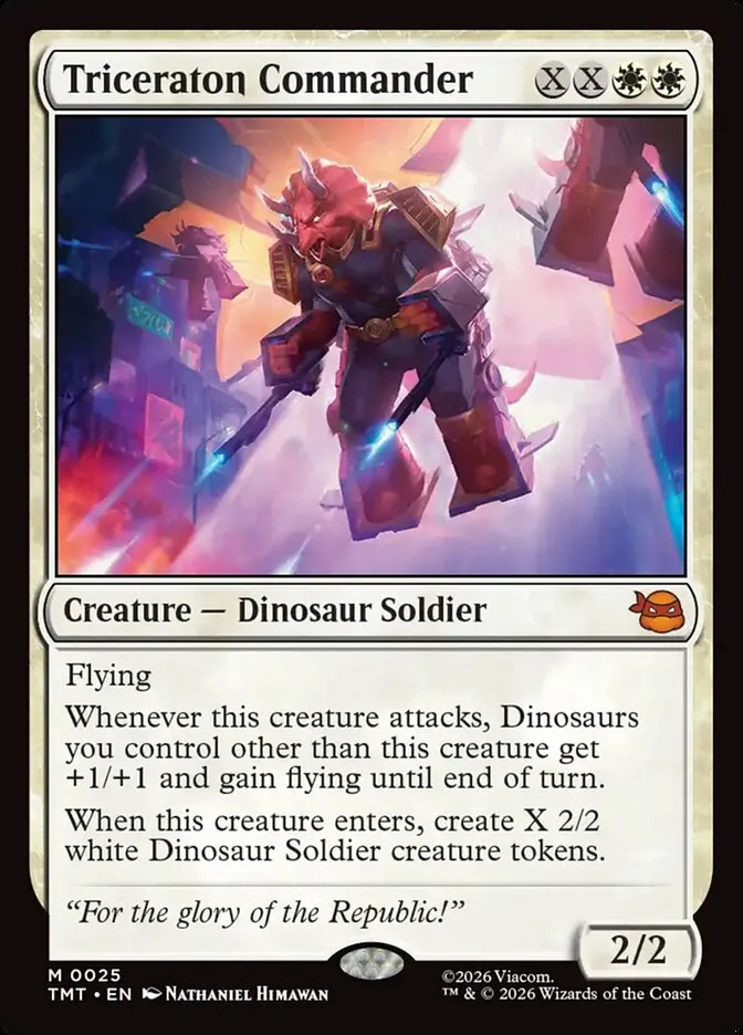 2026 Teenage Mutant Ninja Turtles Triceraton Commander #25 mythic card image