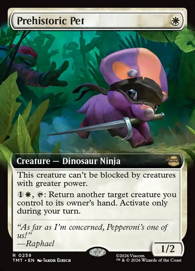 2026 Teenage Mutant Ninja Turtles Prehistoric Pet #259 rare card image