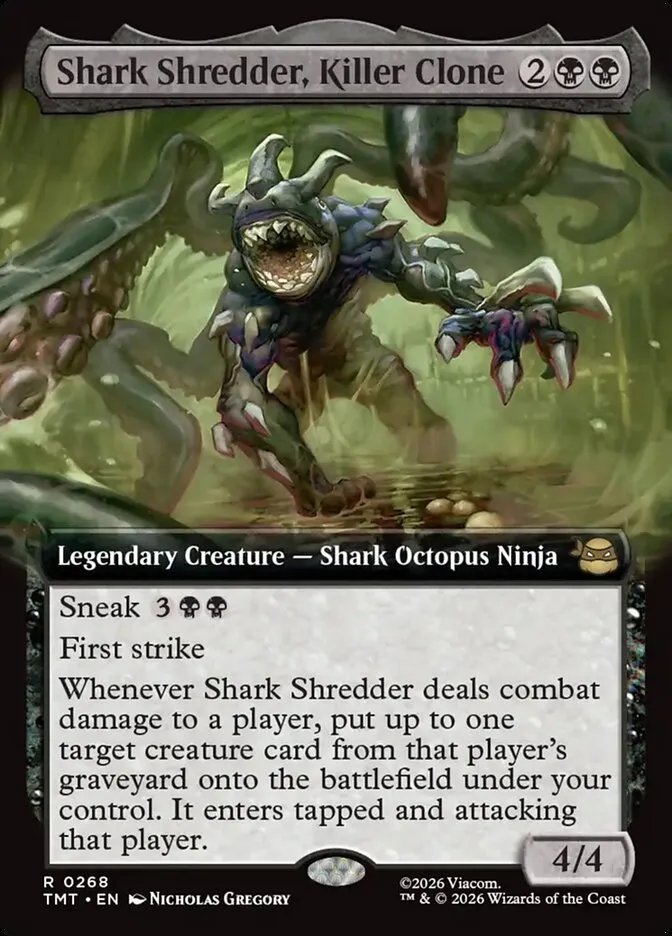 2026 Teenage Mutant Ninja Turtles Shark Shredder, Killer Clone #268 rare card image