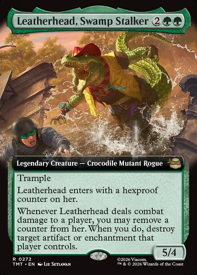 2026 Teenage Mutant Ninja Turtles Leatherhead, Swamp Stalker #272 rare card image