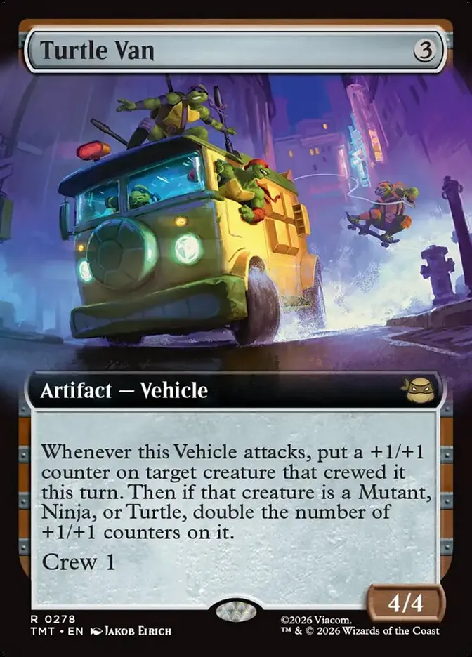 2026 Teenage Mutant Ninja Turtles Turtle Van #278 rare card image