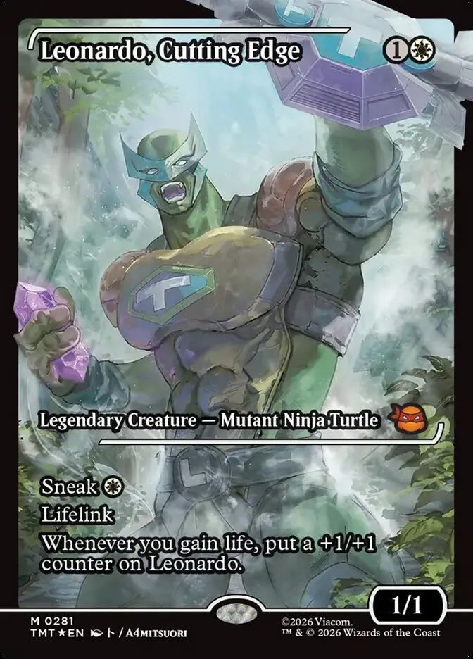 2026 Teenage Mutant Ninja Turtles Leonardo, Cutting Edge #281 mythic card image