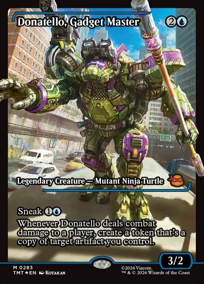 2026 Teenage Mutant Ninja Turtles Donatello, Gadget Master #283 mythic card image