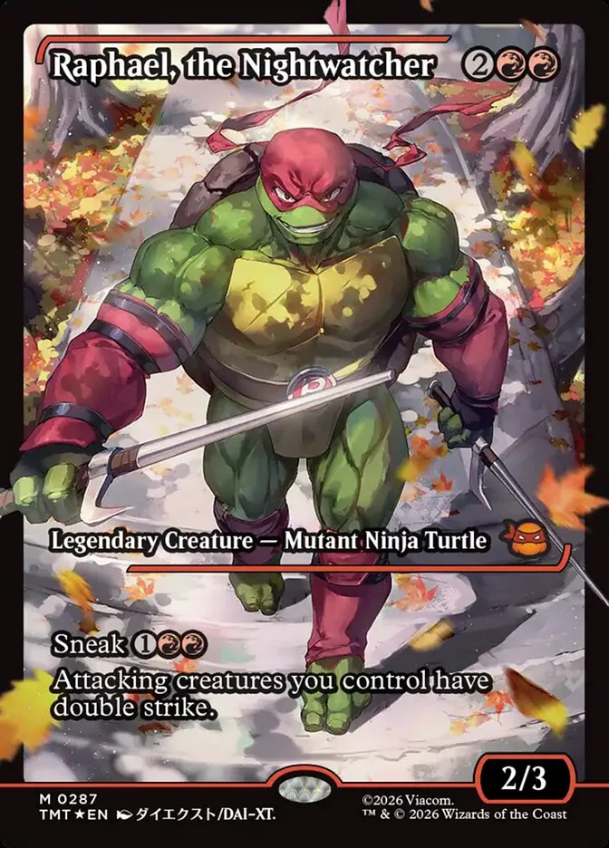 2026 Teenage Mutant Ninja Turtles Raphael, the Nightwatcher #287 mythic card image