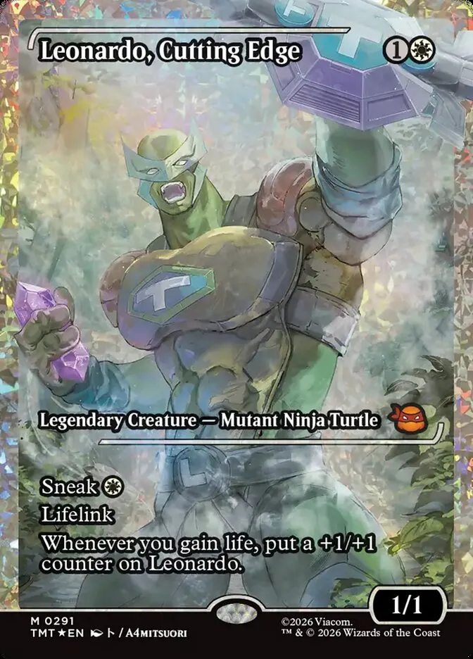 2026 Teenage Mutant Ninja Turtles Leonardo, Cutting Edge #291 mythic card image