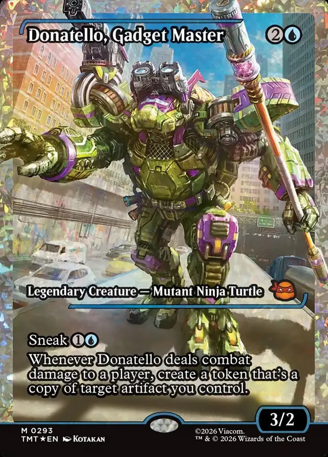 2026 Teenage Mutant Ninja Turtles Donatello, Gadget Master #293 mythic card image