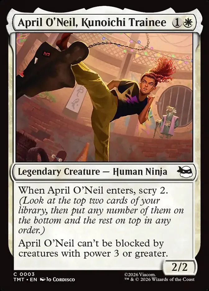 2026 Teenage Mutant Ninja Turtles April O'Neil, Kunoichi Trainee #3 common card image