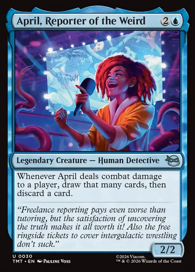 2026 Teenage Mutant Ninja Turtles April, Reporter of the Weird #30 uncommon card image