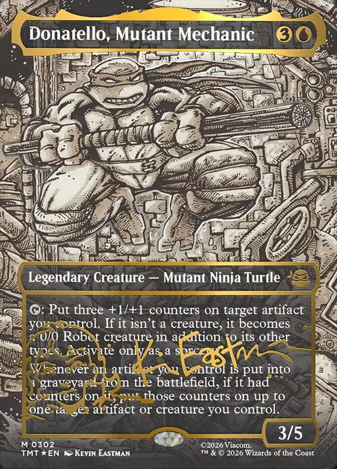 2026 Teenage Mutant Ninja Turtles Donatello, Mutant Mechanic #302 mythic card image