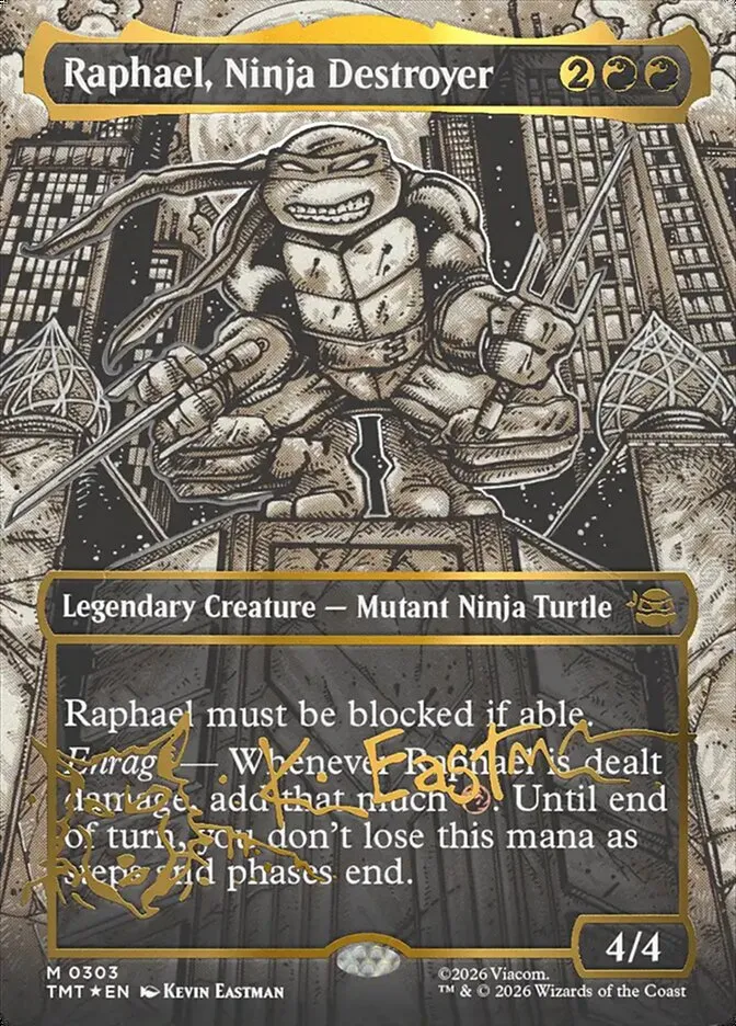 2026 Teenage Mutant Ninja Turtles Raphael, Ninja Destroyer #303 mythic card image