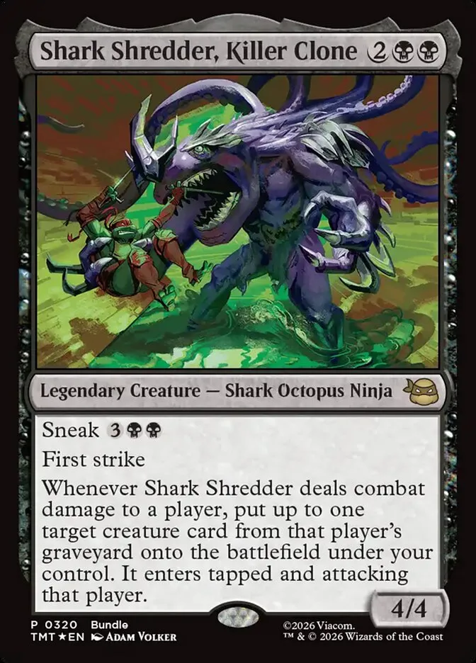 2026 Teenage Mutant Ninja Turtles Shark Shredder, Killer Clone #320 rare card image