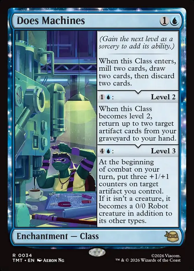 2026 Teenage Mutant Ninja Turtles Does Machines #34 rare card image