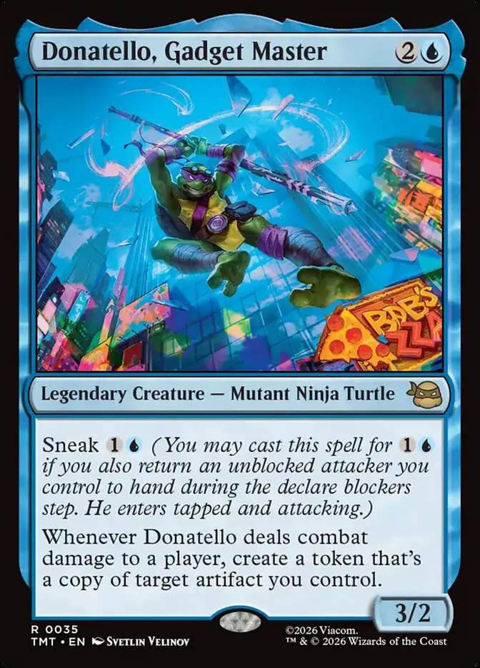 2026 Teenage Mutant Ninja Turtles Donatello, Gadget Master #35 rare card image