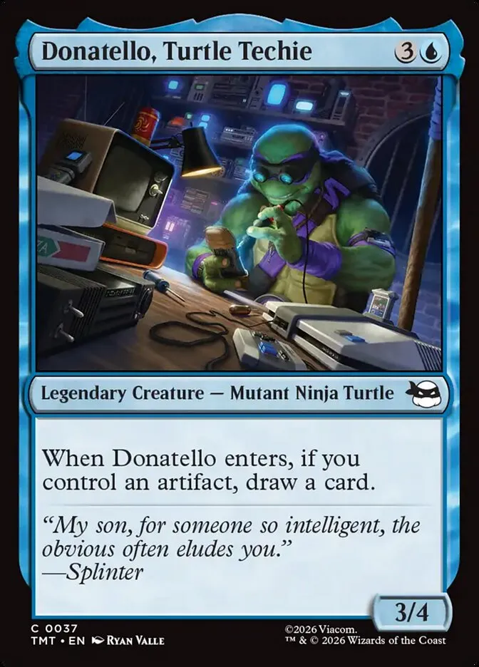2026 Teenage Mutant Ninja Turtles Donatello, Turtle Techie #37 common card image