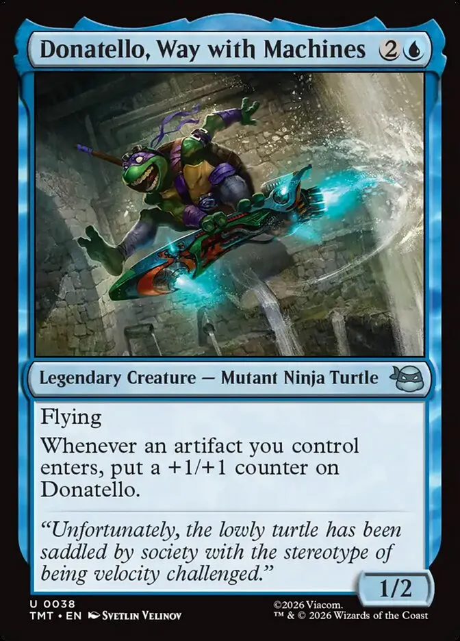 2026 Teenage Mutant Ninja Turtles Donatello, Way with Machines #38 uncommon card image