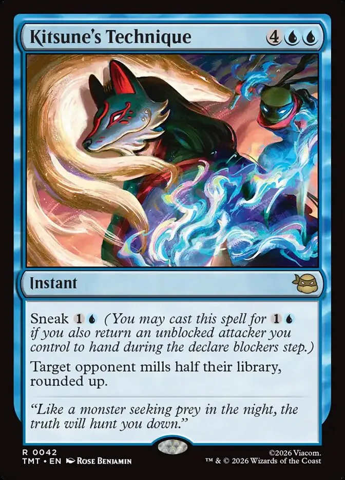 2026 Teenage Mutant Ninja Turtles Kitsune's Technique #42 rare card image