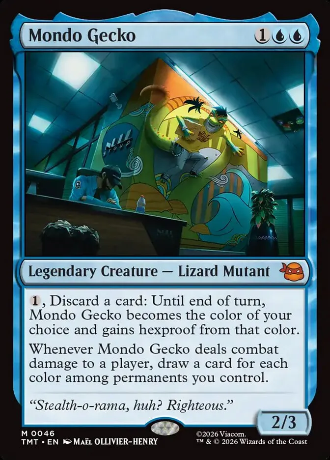 2026 Teenage Mutant Ninja Turtles Mondo Gecko #46 mythic card image