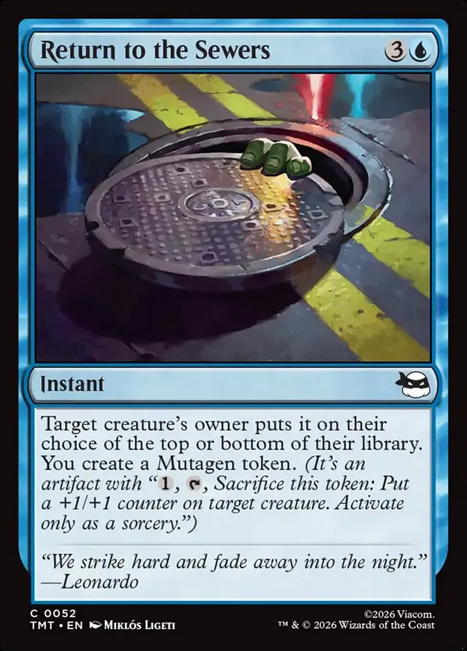 2026 Teenage Mutant Ninja Turtles Return to the Sewers #52 common card image