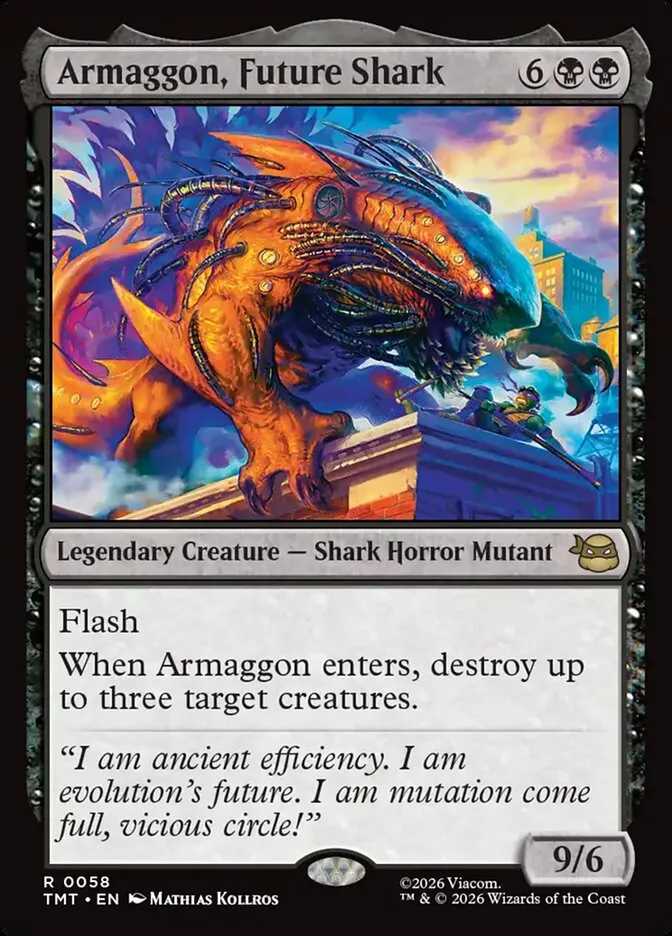 2026 Teenage Mutant Ninja Turtles Armaggon, Future Shark #58 rare card image