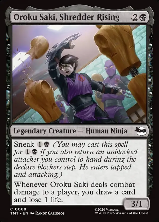 2026 Teenage Mutant Ninja Turtles Oroku Saki, Shredder Rising #68 common card image