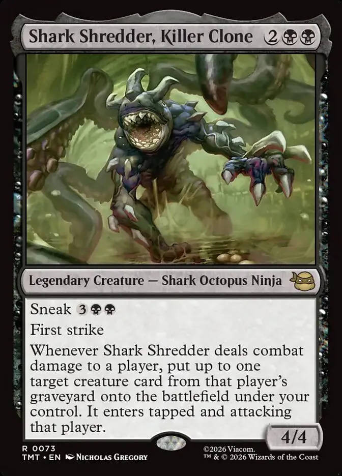 2026 Teenage Mutant Ninja Turtles Shark Shredder, Killer Clone #73 rare card image
