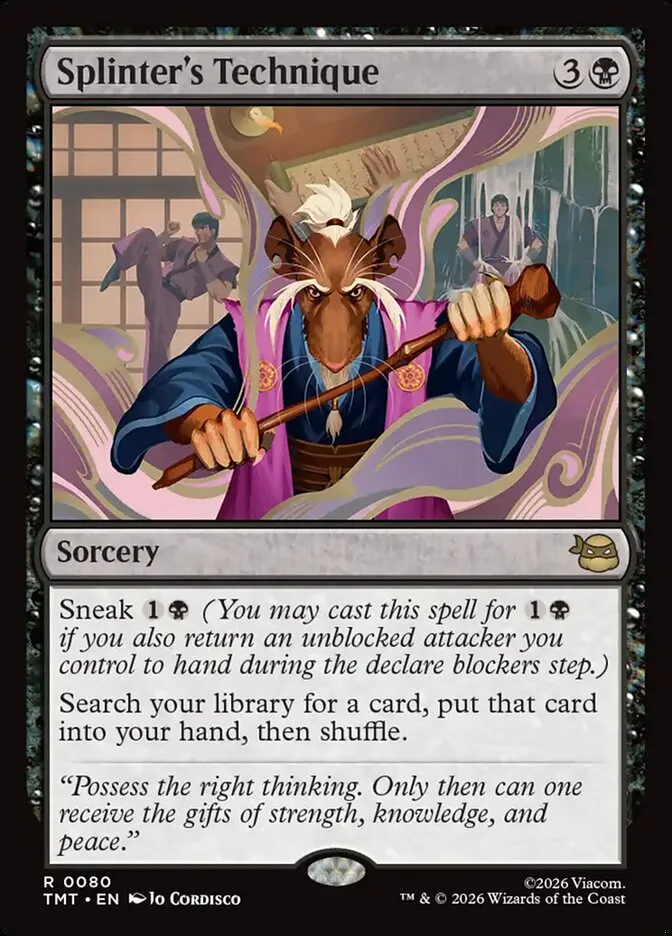 2026 Teenage Mutant Ninja Turtles Splinter's Technique #80 rare card image