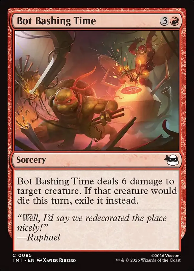 2026 Teenage Mutant Ninja Turtles Bot Bashing Time #85 common card image