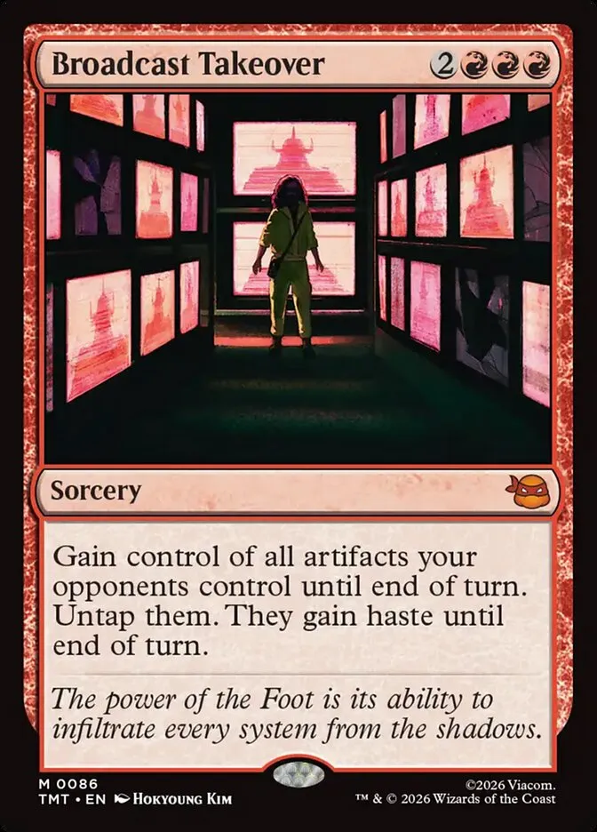 2026 Teenage Mutant Ninja Turtles Broadcast Takeover #86 mythic card image