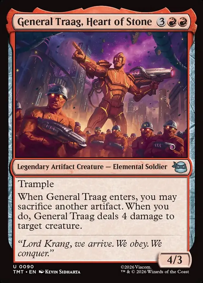 2026 Teenage Mutant Ninja Turtles General Traag, Heart of Stone #90 uncommon card image