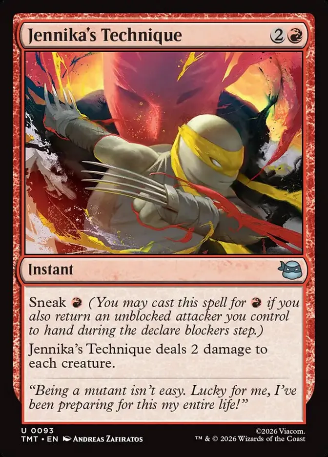 2026 Teenage Mutant Ninja Turtles Jennika's Technique #93 uncommon card image