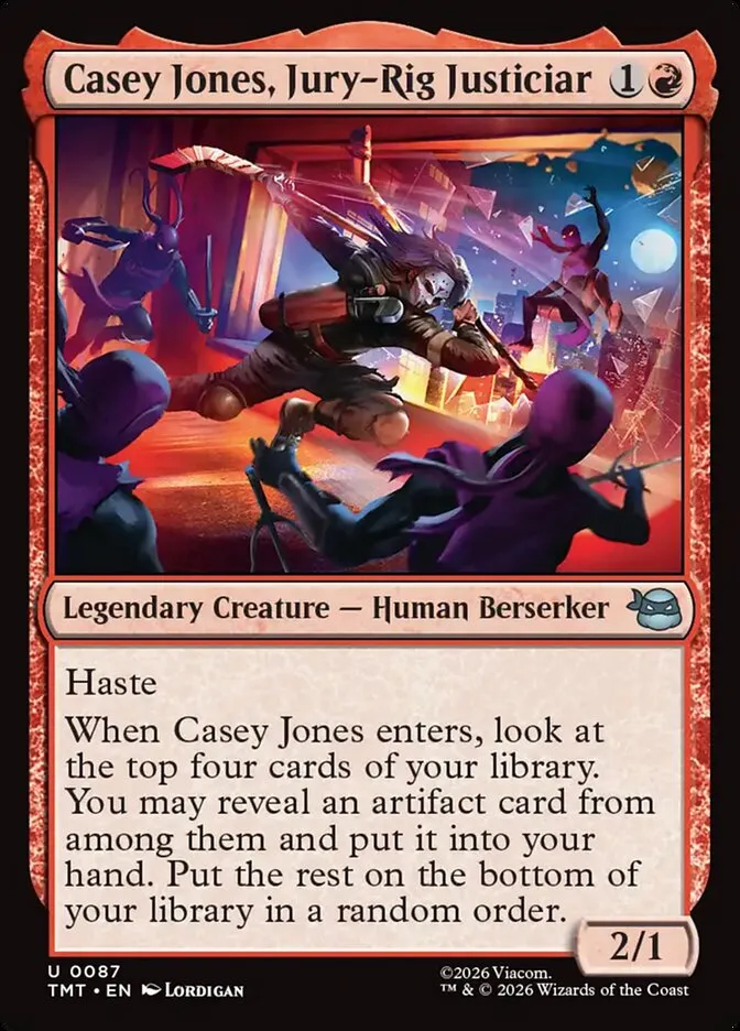 2026 Teenage Mutant Ninja Turtles Casey Jones, Jury-Rig Justiciar #87 uncommon card image