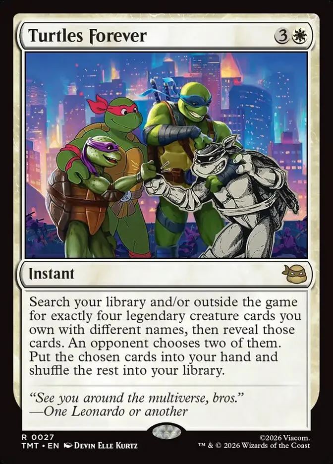 2026 Teenage Mutant Ninja Turtles Turtles Forever #27 rare card image