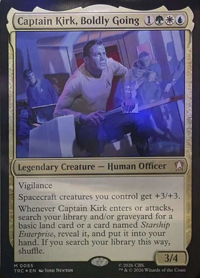 2026 Star Trek Commander Captain Kirk, Boldly Going mythic #85 mythic card image