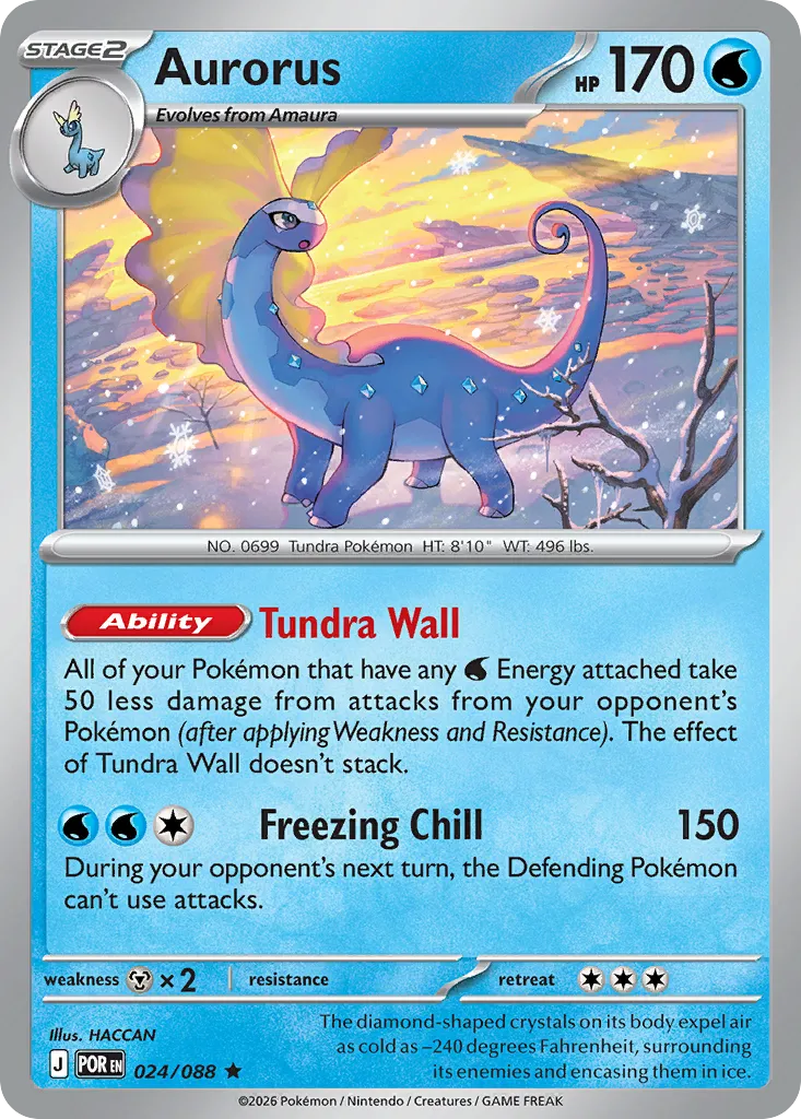2026 Perfect Order Aurorus #24/88 Rare card image