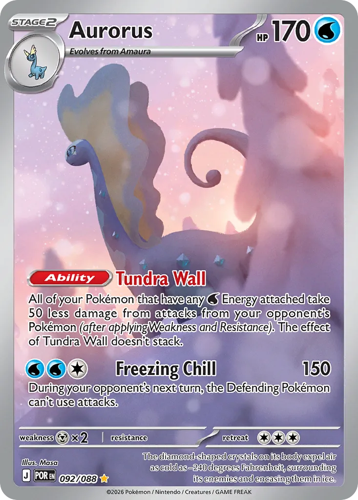 2026 Perfect Order Aurorus #92/88 Illustration Rare card image