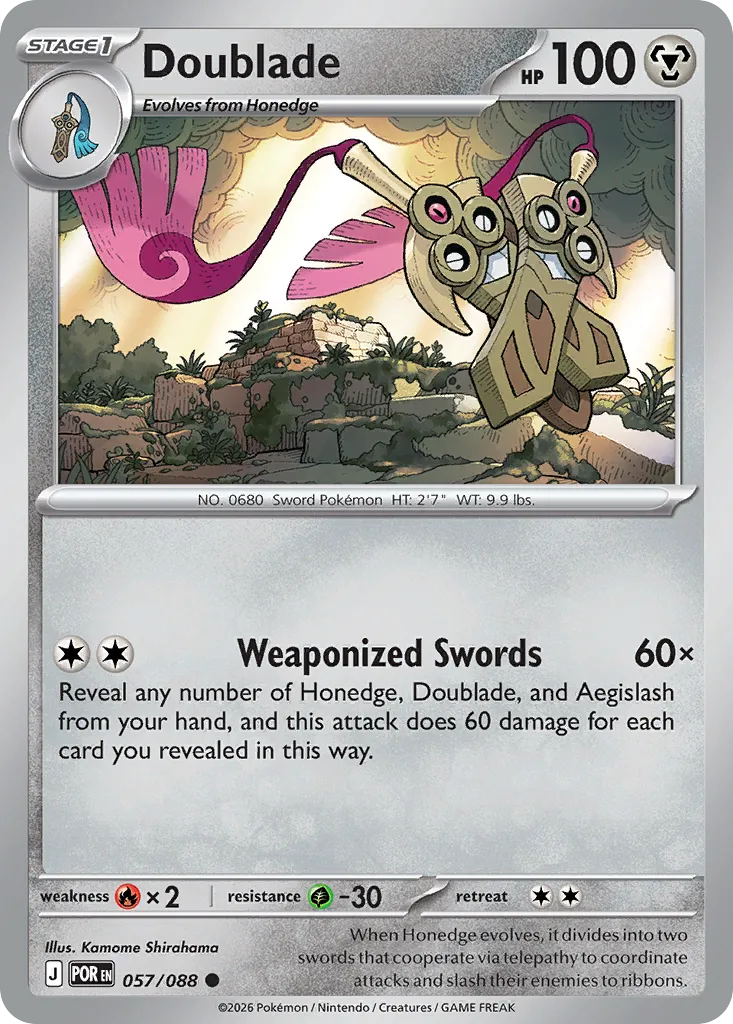 2026 Perfect Order Doublade Common #57/88 Common card image