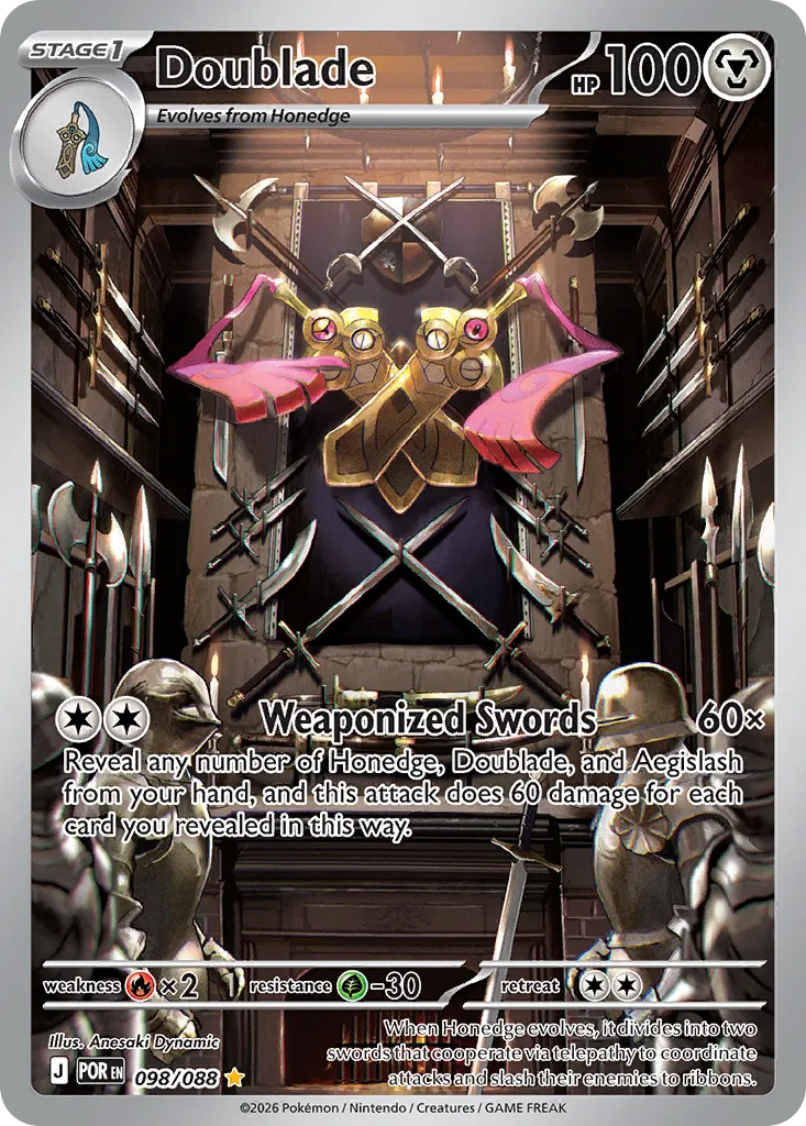 2026 Perfect Order Doublade #98/88 Illustration Rare card image