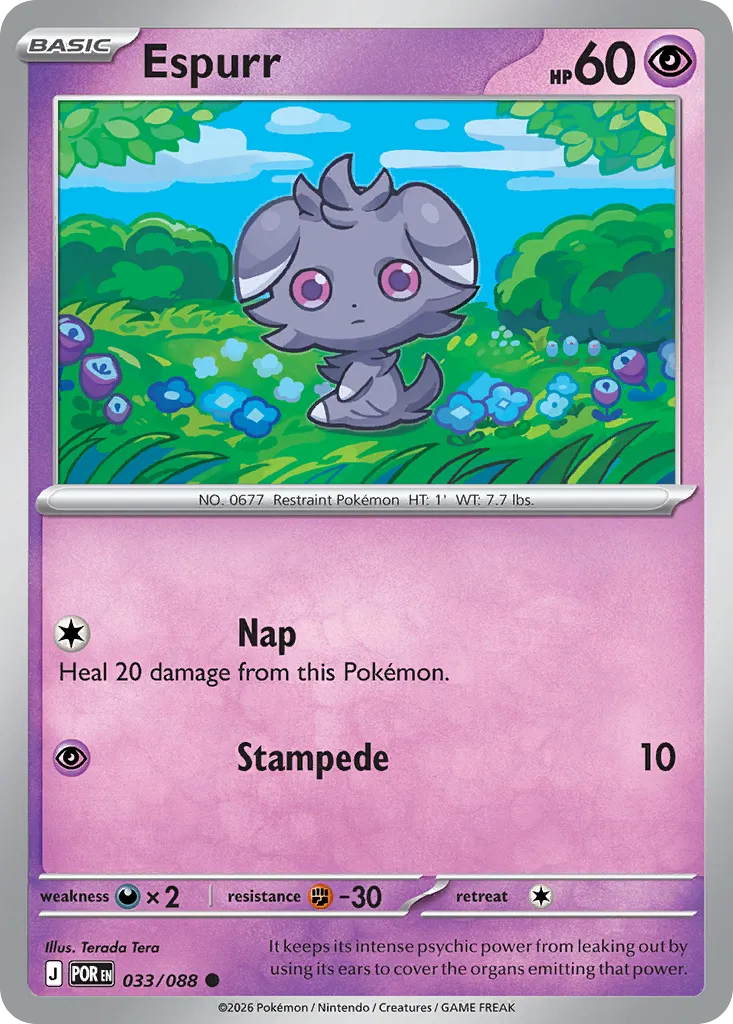 2026 Perfect Order Espurr Common #33/88 Common card image