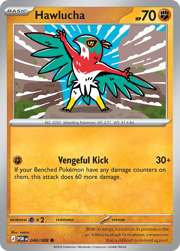 2026 Perfect Order Hawlucha Common #46/88 Common card image