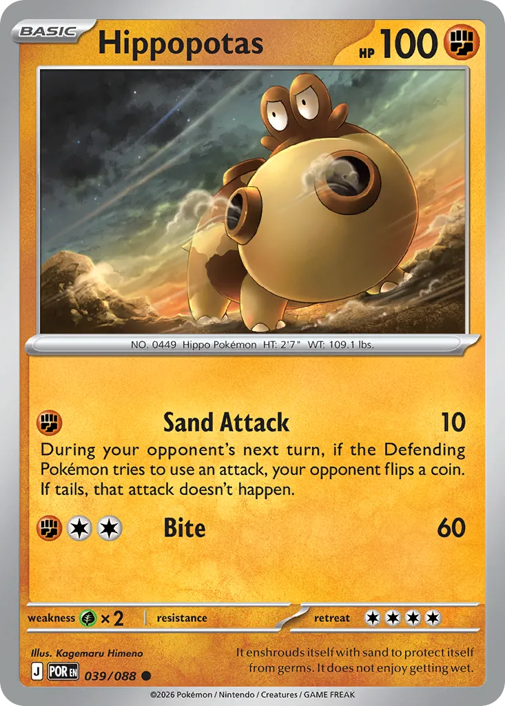 2026 Perfect Order Hippopotas Common #39/88 Common card image