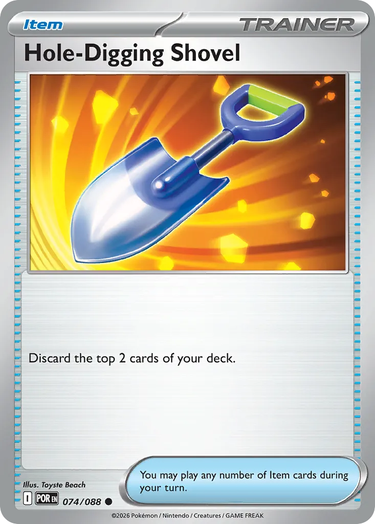 2026 Perfect Order Hole-Digging Shovel Common #74/88 Common card image
