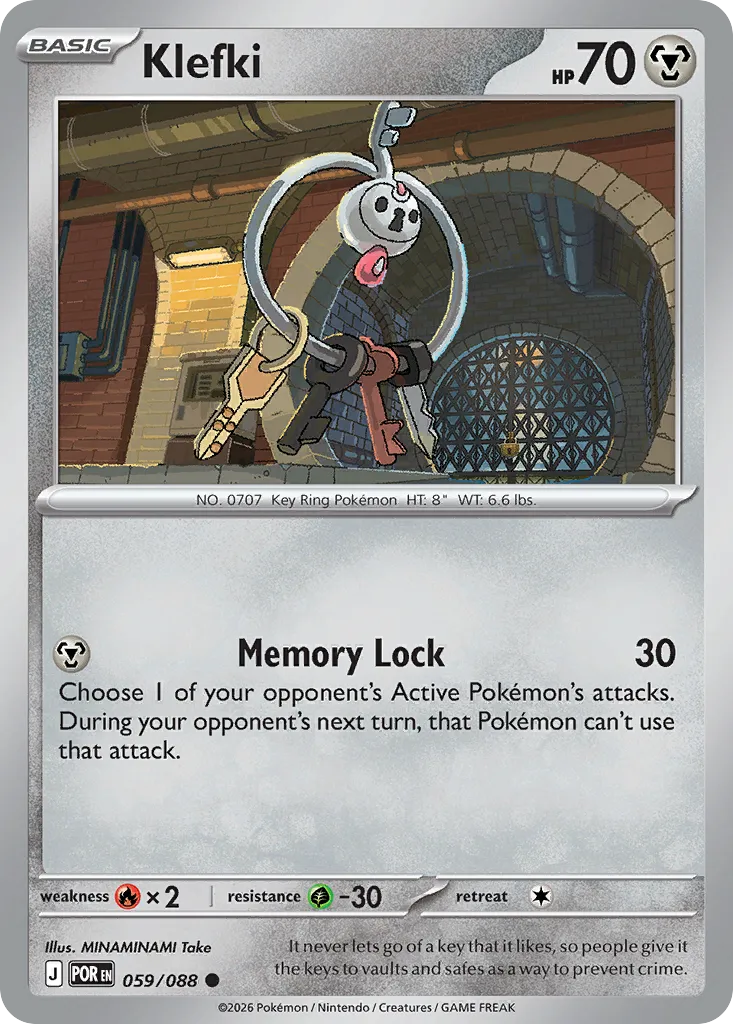 2026 Perfect Order Klefki Common #59/88 Common card image