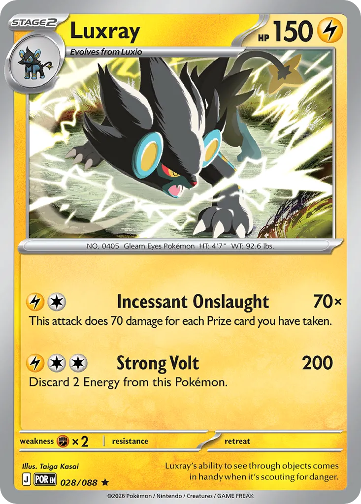 2026 Perfect Order Luxray #28/88 Rare card image